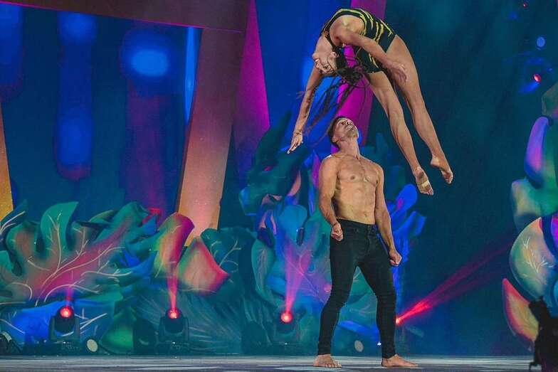 Momento de la exhibición de Levi y Estrella/TA.